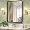 BRIGHTIFY BLACK BATHROOM MIRROR WALL 22 X 30 METAL RECTANGLE SY2010-22X30-BK - Like New