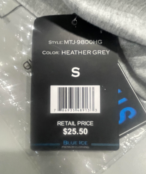 BLUE ICE STRETCH SHORT SLEEVE SHIRT - SIZE: MEN S - HEATHER GRAY - Brand New