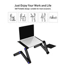 Lap Stand Adjustable Sofa Desk Vented Fans/Mouse Pad Stand Up/Sitting - Black - Brand New