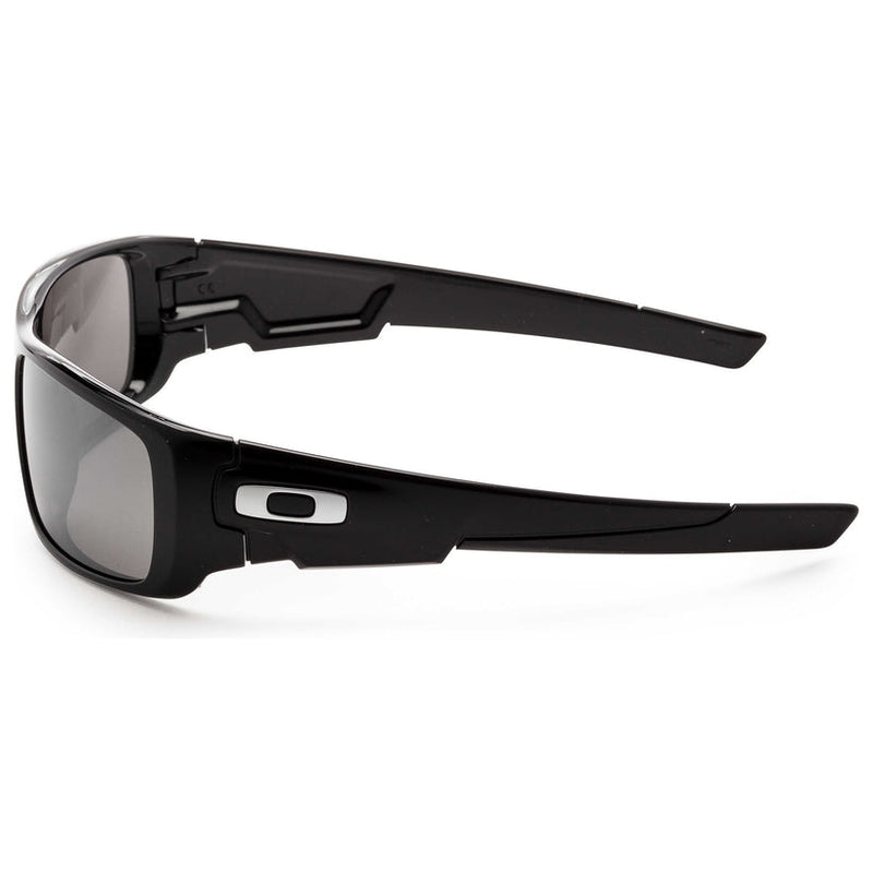 OAKLEY RECTANGULAR MEN'S BLACK RECTANGULAR SUNGLASSES - BLACK IRIDIUM/POLISHED - Like New