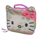 HELLO KITTY KIDS' SQUARE LUNCH BOX AND BAG - PINK/SILVER - Like New