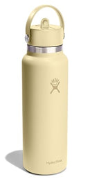 Hydro Flask 40 Oz Wide Mouth Flex Straw Cap Starlight - Like New