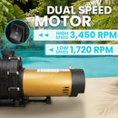 XtremepowerUS 1.5HP in-Ground Pool Pump 5280GPH Dual Speed 1.5 NPT 220V - Black - Like New