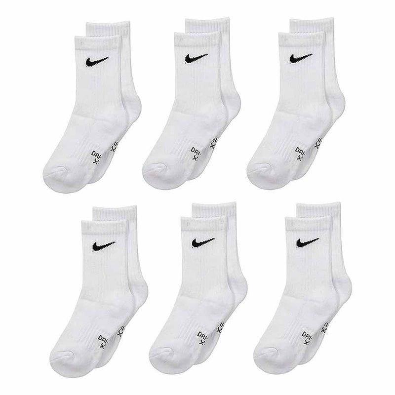 UN0019-001 NIKE DRI-FIT PERFORMANCE BASIC CREW MEN 5-7, WHITE - Brand New