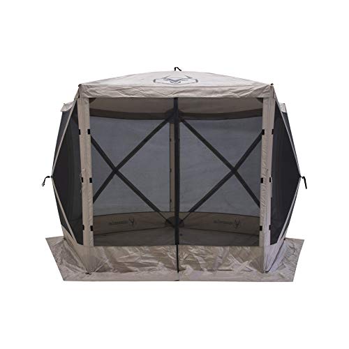 GAZELLE TENTS G5 5-SIDED PORTABLE GAZEBO EASY POP-UP SCREEN GG501DS - SAND - Like New