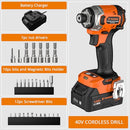 PARRIOR 20V CORDLESS ELECTRIC SCREWDRIVER GUN MAX 260NM TORQUE IW260 - Like New