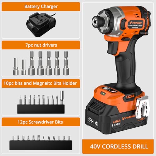 PARRIOR 20V CORDLESS ELECTRIC SCREWDRIVER GUN MAX 260NM TORQUE IW260 - Like New