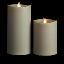 Luminara Set of 2 Outdoor Candles - GREY - Like New