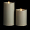 Luminara Set of 2 Outdoor Candles - GREY Like New
