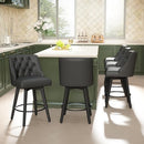 ERDORU COUNTER HEIGHT SWIVEL BAR STOOLS SET OF 2, 26" H SEAT, 2-F880-PL1959-BLK - Like New