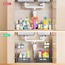 VUSIGN UNDER SINK ORGANIZER STORAGE SLIDE OUT CABINET ORGANIZER VS719-BK - BLACK - Brand New