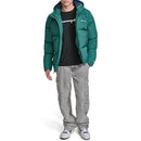 CHAMPION MEN'S QUILTED FULL-ZIP HOODED PUFFER JACKET XL RAIN FOREST GREEN - Like New