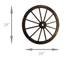 Zeckos 24 Inch Diameter Wooden Wagon Wheel Decorative Wall Hanging - Like New