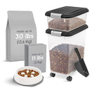 IRIS USA IF-22pc Dog Food Storage Container, Slow Feeder 2pc B0D2PTVDPH - Gray - Like New