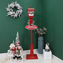 71" Christmas Snowing Street Lights Globe with Carols, Santa Claus - Brand New