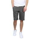 GALAXY BY HARVIC MEN'S 5-POCKET STRETCH TWILL CHINO SHORTS - SIZE: MEN 32 - GRAY - Brand New