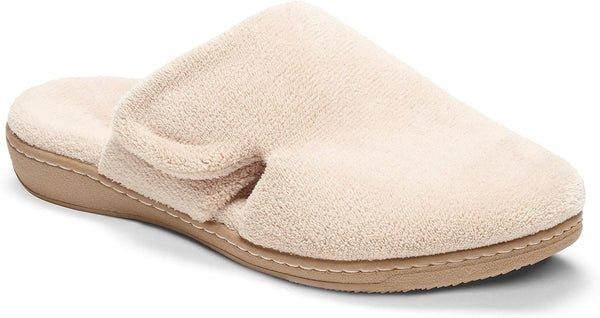 VIONIC WOMEN’S GEMMA MULE SLIPPER COMFORTABLE SPA HOUSE SLIPPERS SIZE: 10 - TAN - Like New