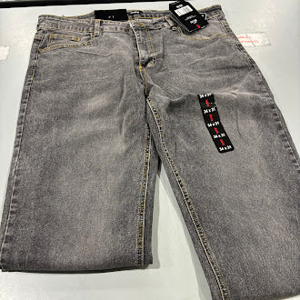 BLU ROCK MEN'S FLEX STRETCH SLIM FIT STRAIGHT JEANS - SIZE: 34X31 - DARK GRAY - Brand New