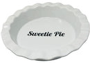 Cute Pie Dish Gift for Pie Bakers Sweetie Pie Plate White - Like New