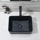 Black Vessel Sink iAnomla 16"x12” Rectangular Above Counter Matte Black - Brand New