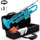 Mendini By Cecilio Bb Standard Trumpet Set for Beginners - Sky Blue - Brand New