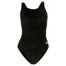 AQUA SPHERE MICHAEL PHELPS SOLID MID BACK SWIMSUIT - SIZE: WOMEN 30 - BLACK - Like New