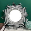 SYCARPET SMALL MIRROR WALL DECOR ACCENT MIRROR WALL ART, 9.8 INCHES - SILVER - Like New