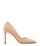 STUART WEITZMAN SUEDE PUMPS POINTED-TOE - SIZE: WOMEN 9 - NEUTRALS - Like New