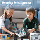 SERDIOS - STEM Building Hydraulic Construction Vehicles Toys GC0109 - GRAY/BLACK - Like New