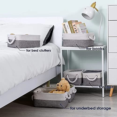 TcaFmac Small Storage Baskets for Shelf 6 Pack Canvas Storage Basket - Like New