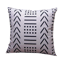 EFOLKI BOHO THROW PILLOW COVERS 18X18 SET OF 3 - WHITE/BROWN/BLACK - Brand New