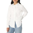 AMAZON ESSENTIALS WOMEN'S REGULAR FIT STRETCH POPLIN BUTTON-UP DRESS -M- WHITE - Brand New