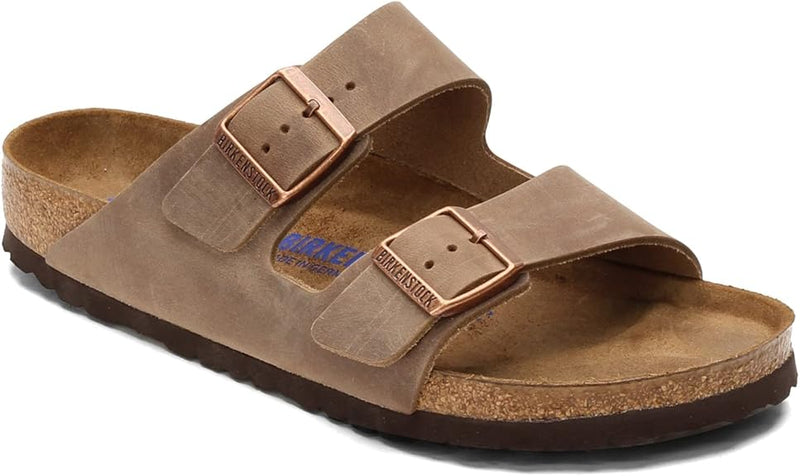 BIRKENSTOCK UNISEX ARIZONA SOFT SANDALS - SIZE: MEN 8 WOMEN 10 - TOBACCO BROWN - Brand New
