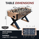 HATHAWAY FULLERTON 48-IN FOOSBALL TABLE - ‎DRIFTWOOD/BLACK - Like New