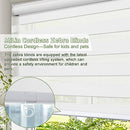 MiLin Cordless Zebra Shades Blinds for Windows, 47" W x 64" H - Snow White - Brand New