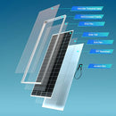 ACOPOWER SOLAR PANEL 200W 24 VOLT MONOCRYSTALLINE HIGH EFFICIENCY - SILVER/WHITE - Like New