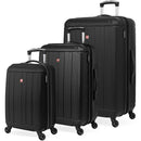 SWISSGEAR HARDSIDE EXPANDABLE LUGGAGE BLACK 3-PIECE SET (18/23/27) - - BLACK - Brand New