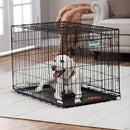 PRECISION PET PRODUCTS TWO DOOR PROVALUE WIRE DOG CRATE, 42 INCH - BLACK - Like New