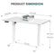 GENERIC STANDING DESK 48 X 24 ADJUSTABLE HEIGHT ELECTRIC 3 MEMORY PRESET - WHITE - Like New