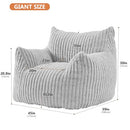 EBENCHICO Giant Bean Bag Chair Furniture Filling Plush Filling Fur Sofa Chair - Brand New