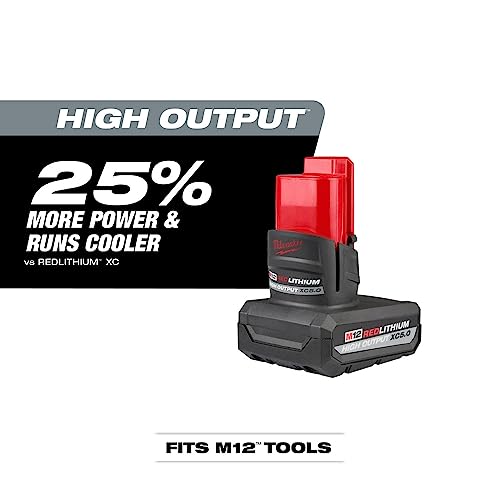 MILWAUKEE ELECTRIC TOOL M12 RED LITHIUM HIGH OUTPUT 48-11-2450 - RED - Brand New