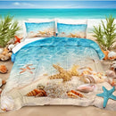 Bedbay Queen Size Galaxy Comforter Set Glitter Galaxy Bedding - Brand New
