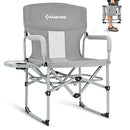 KingCamp Folding Camping Chair, Heavy Duty Director's Seat, MediumGrey - Brand New