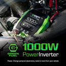 GREEN FUEL 1000W POWER INVERTER, 2000W PEAK, DC 12V TO 120V AC - MULTICOLOR - Like New