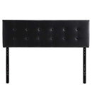 EDENBROOK HAWTHORNE FAUX LEATHER HEADBOARD - MODERN, KING/CAL KING, BLACK - Like New