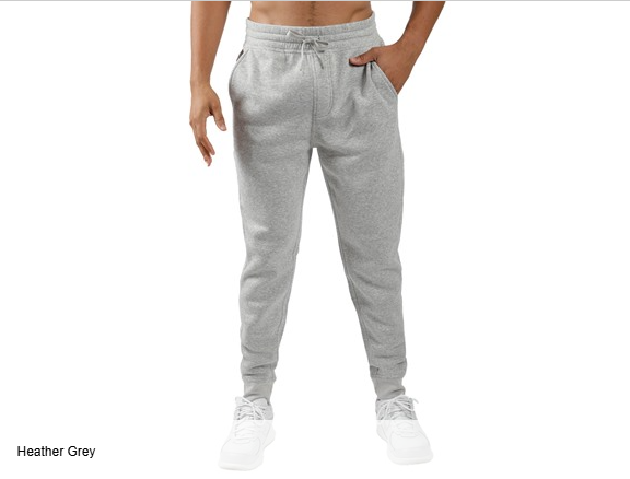 90 DEGREE BY REFLEX MEN'S JOGGER PANTS PFM70687 - SIZE: MEN L - HEATHER GRAY - Brand New