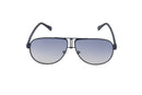 GUESS AVIATOR SUNGLASSES MATTE BLUE FRAME, BLUE GRADIENT LENSES, 61-10-145 - Like New