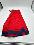 JUMP START MEN'S LIGHTWEIGHT MOISTURE WICKING MESH SHORTS - SIZE: L - RED/NAVY - Brand New
