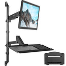 VIVO Black Clamp-on Monitor & Keyboard Tray Desk Mount, STAND-SIT1BW - Brand New