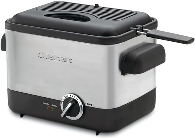 Cuisinart CDF-100 Stainless Steel Deep Fryer, 1.1 Quart - BLACK/SILVER - Like New